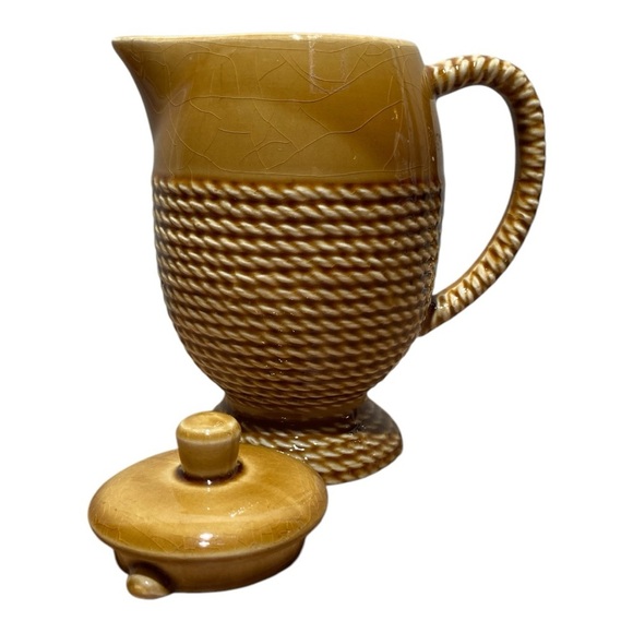 Vintage Mid Century Ceramic Rope Designed Tea Service - Picture 5 of 6